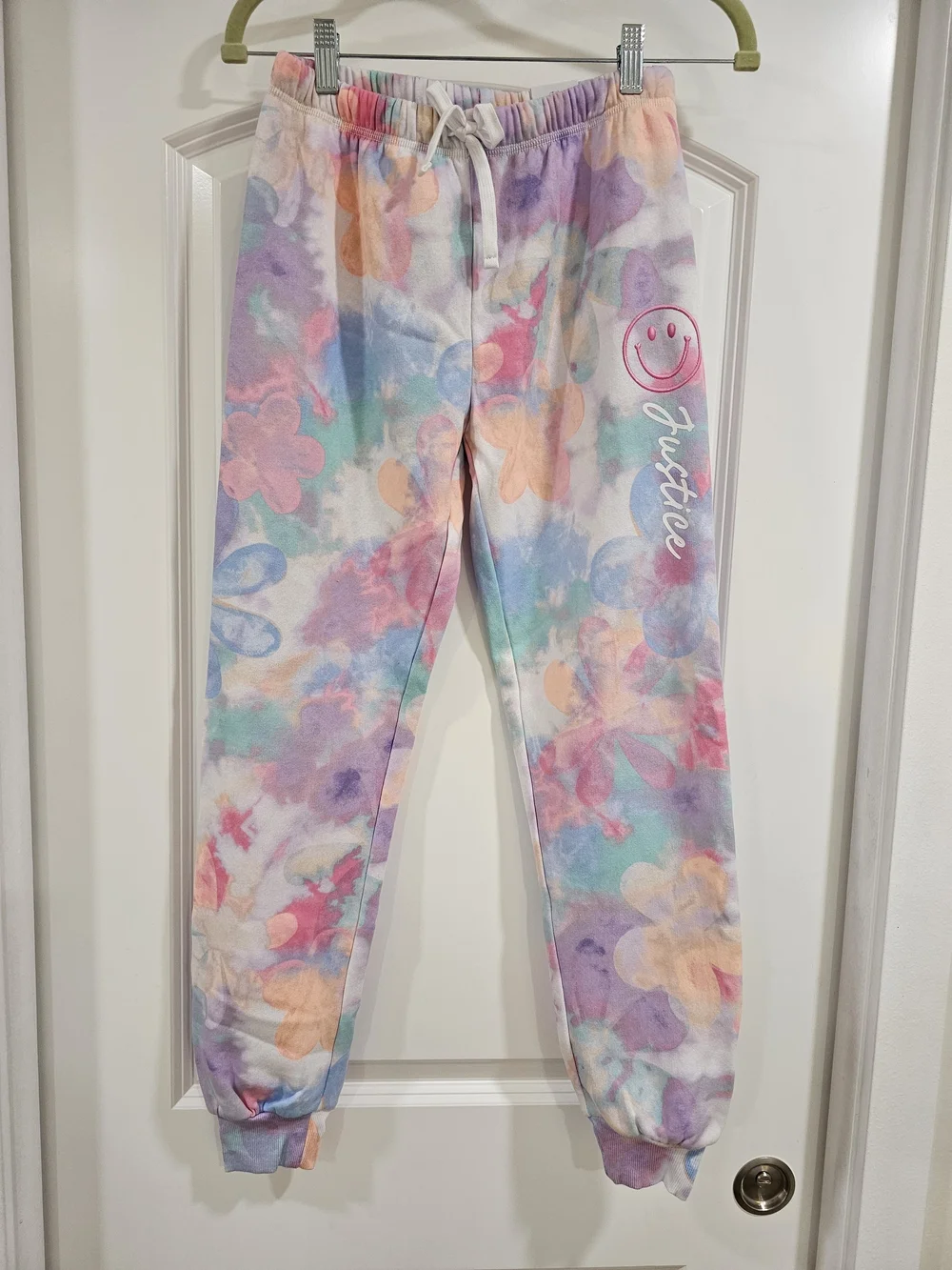 Justice Multicolor Smiley Face Juggers L (12-14)